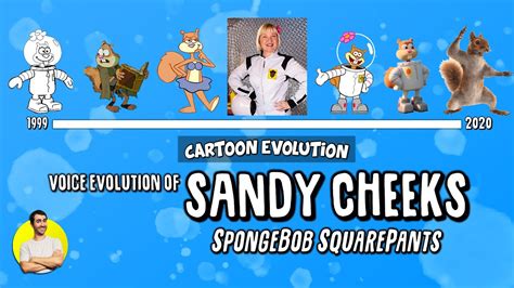 sandy cheeks voice|voice evolution of sandy cheeks.